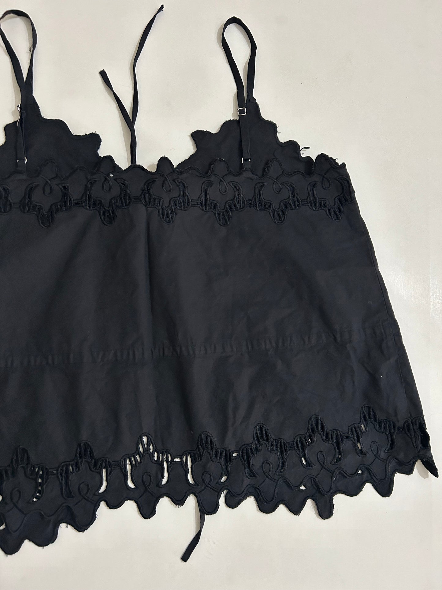 Cotton Front Knot Black Top