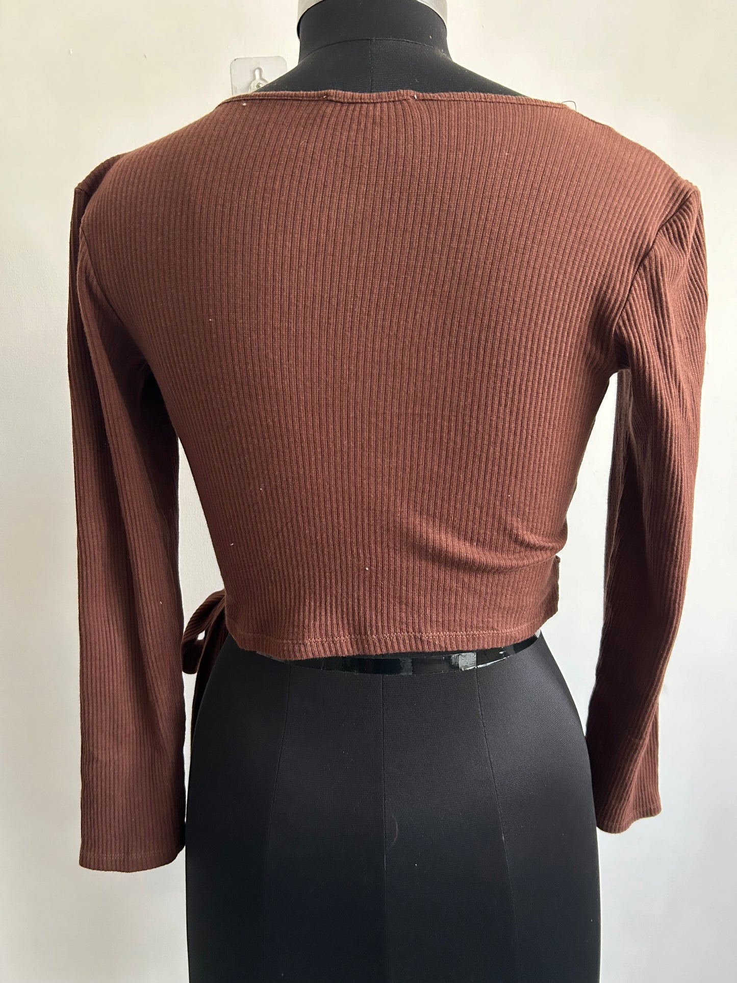 Brown Wrap Top