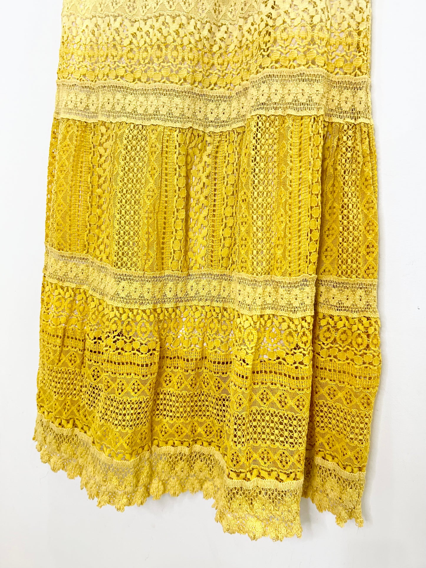 Yellow Crochet Gradient Skirt