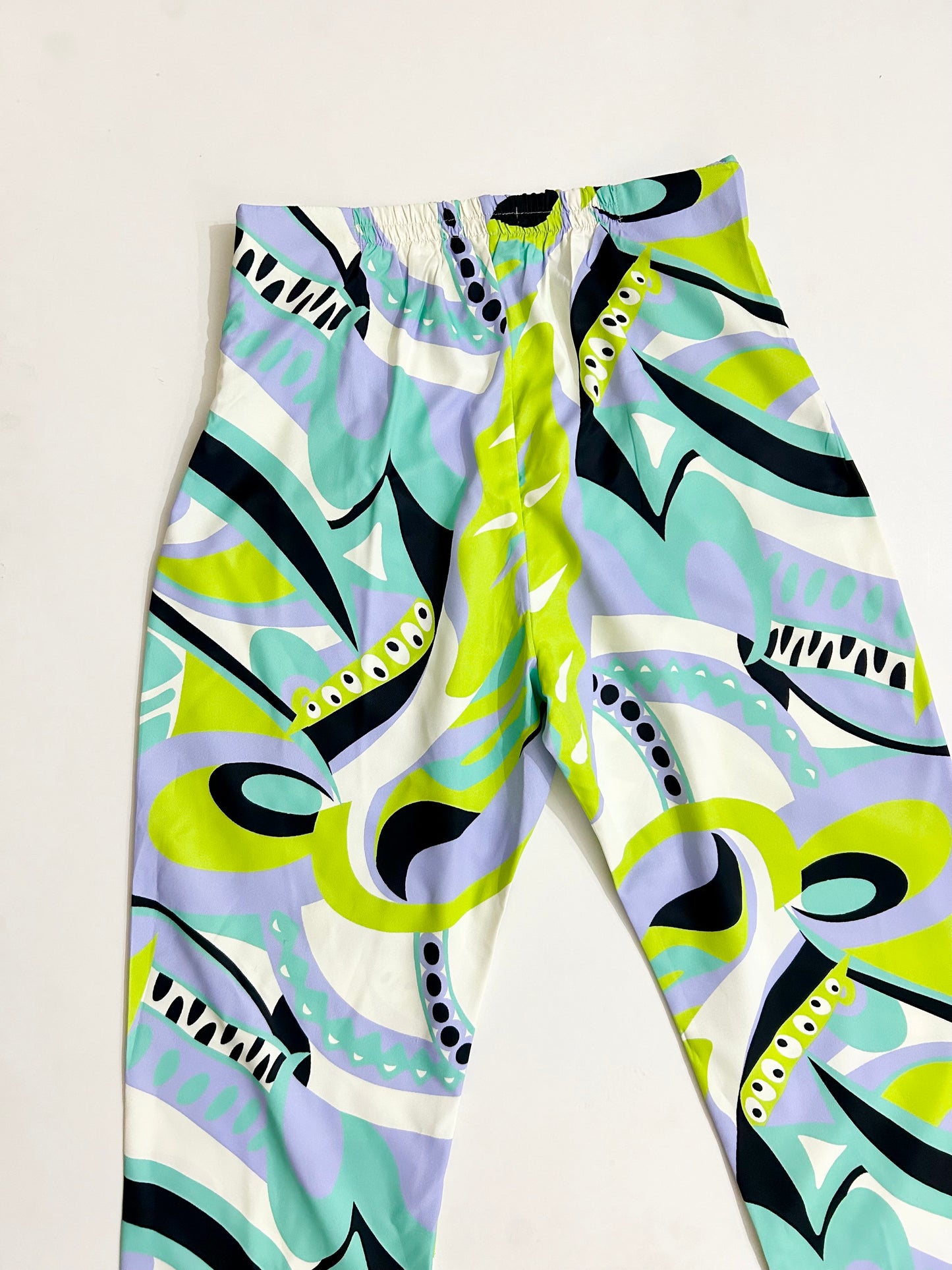 Green Printed Pants
