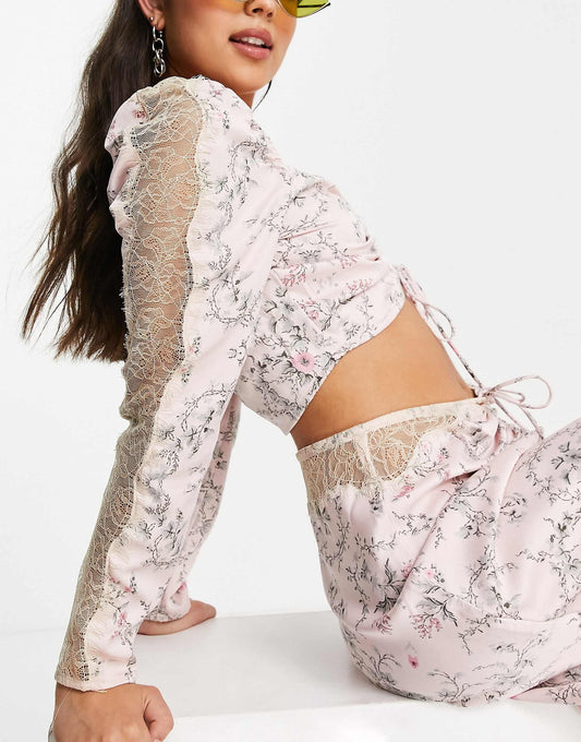 Reclaimed Vintage Satin Crop-Top : Bust- 36”