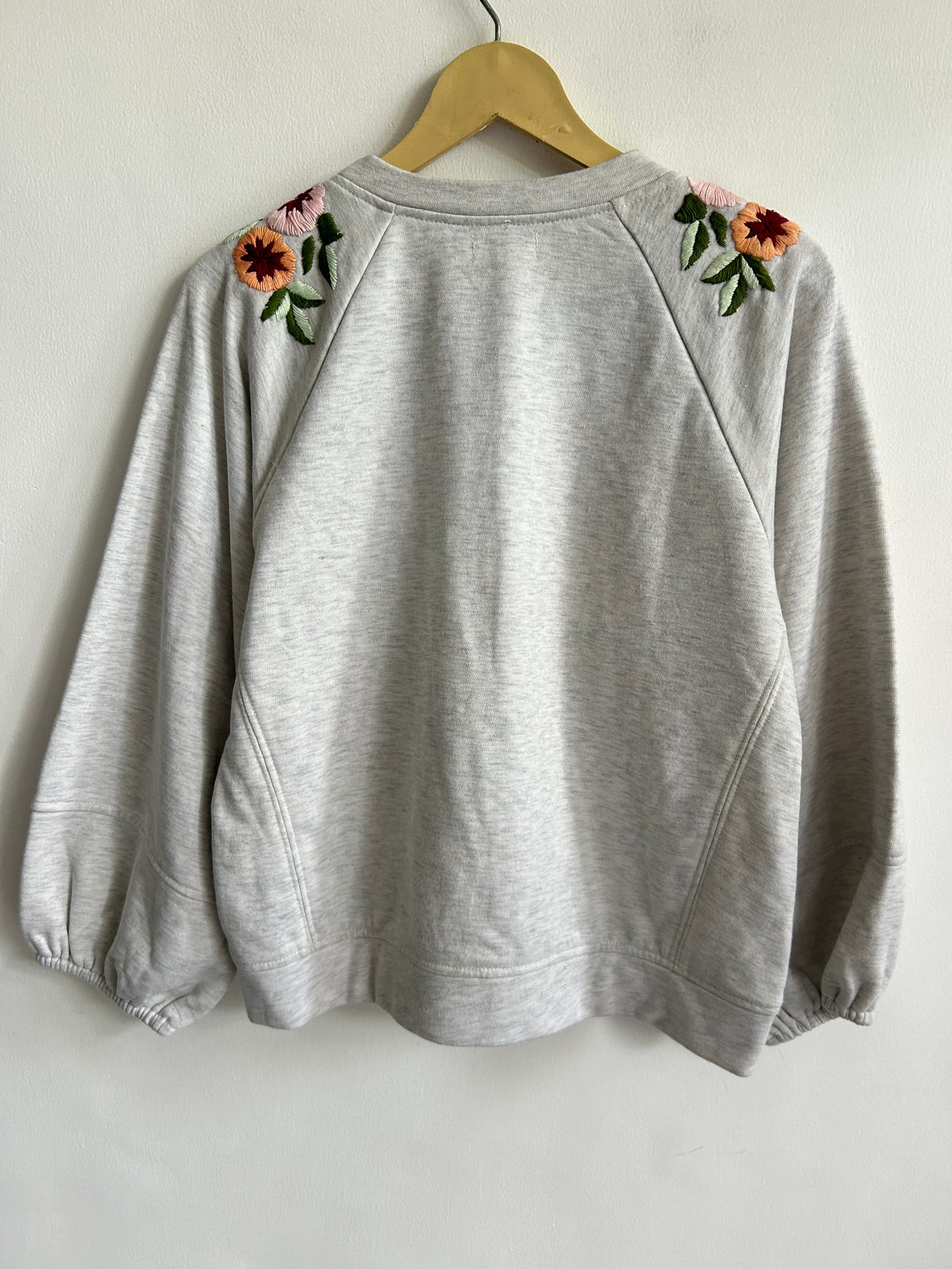 Floral Embroidered Sweater: 38”