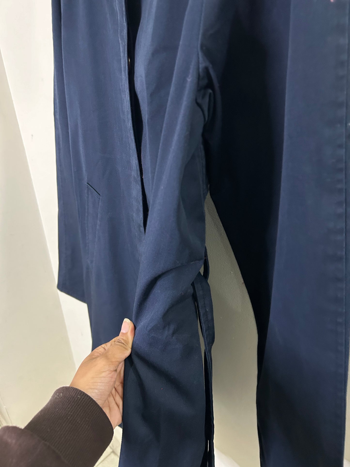 Blue Oversized Trench Coat