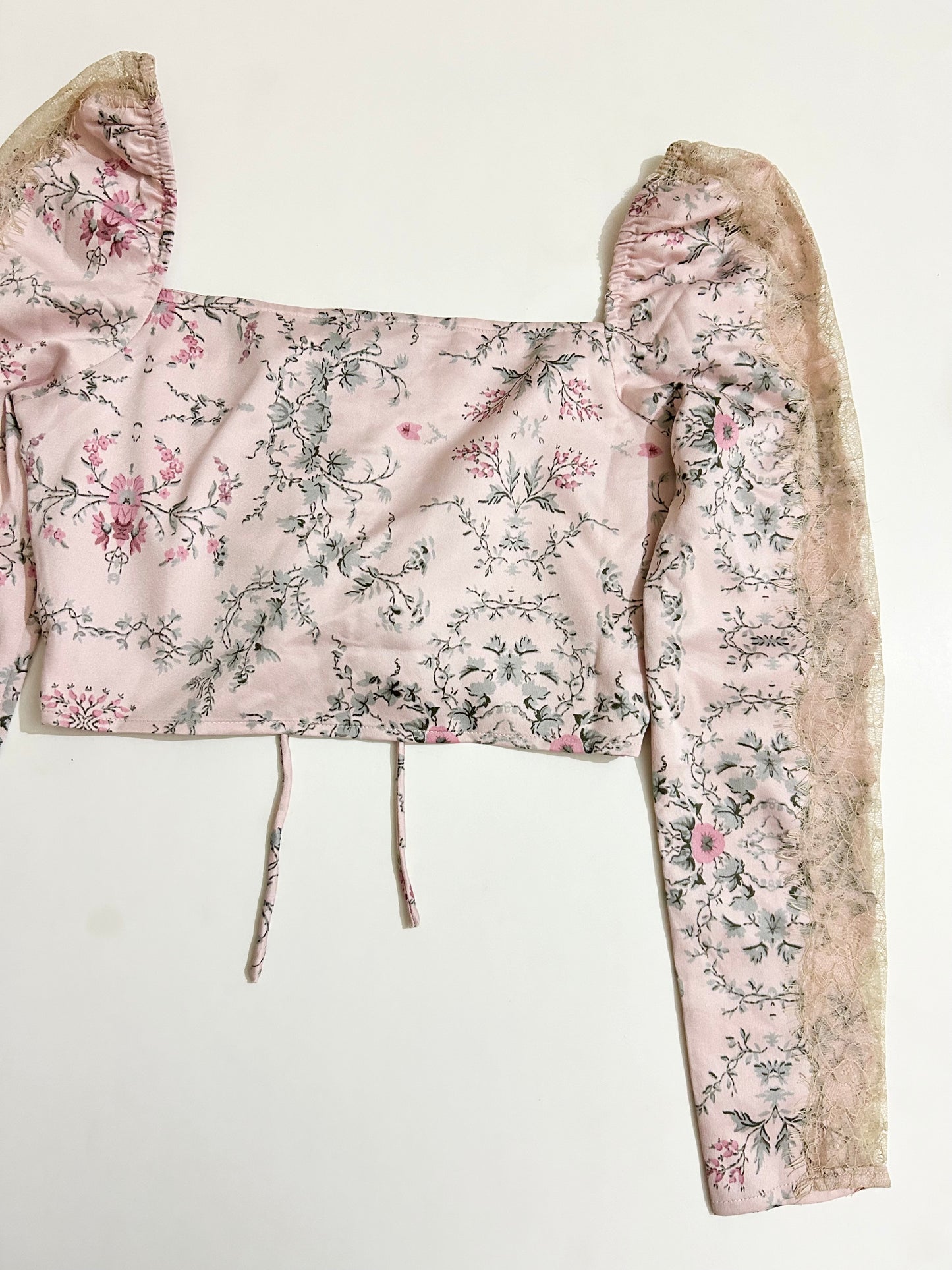 Reclaimed Vintage Satin Crop-Top : Bust- 36”