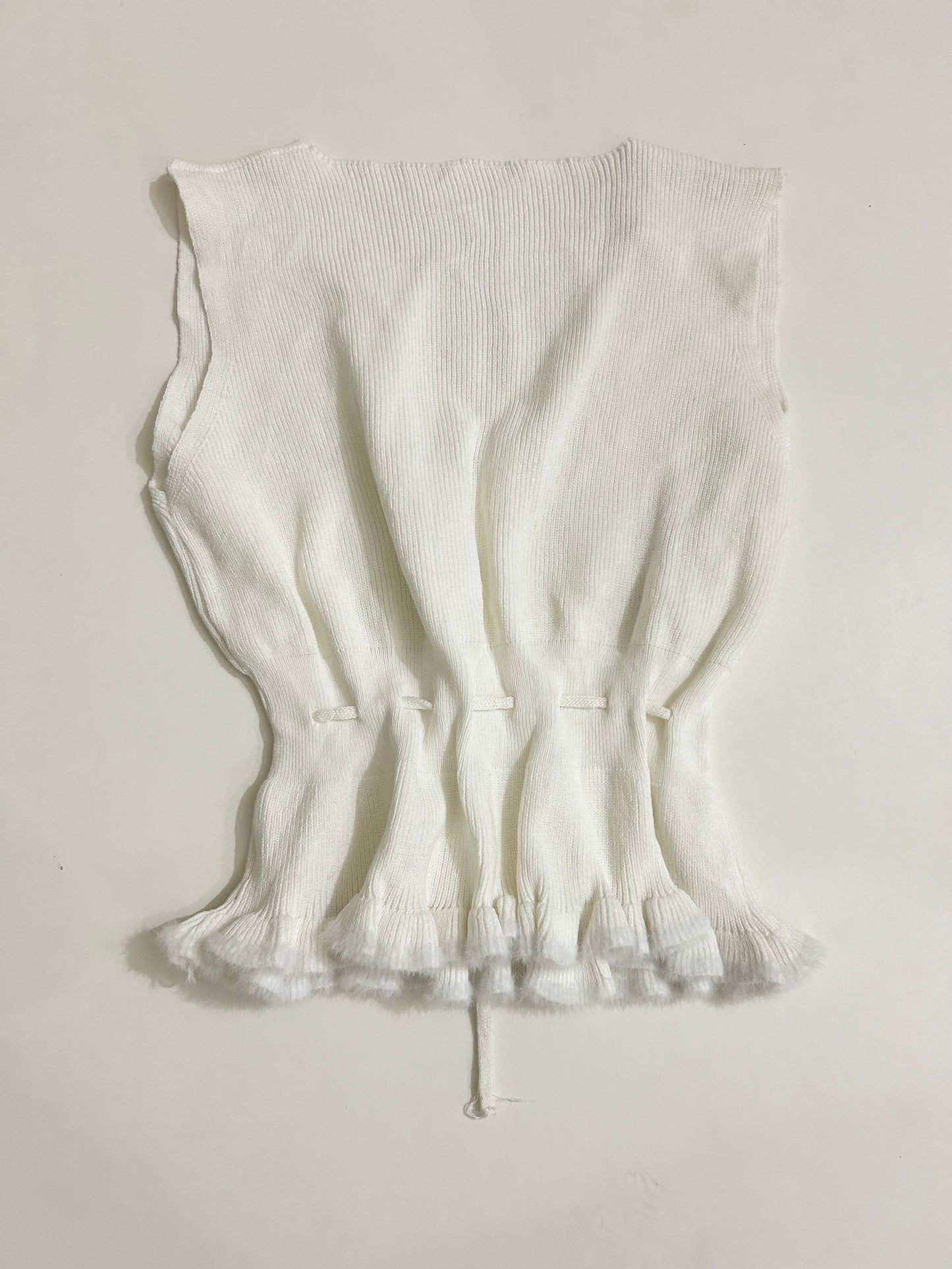 White String Peplum Top