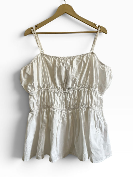 BOOHOO White Ruched Top: 48”