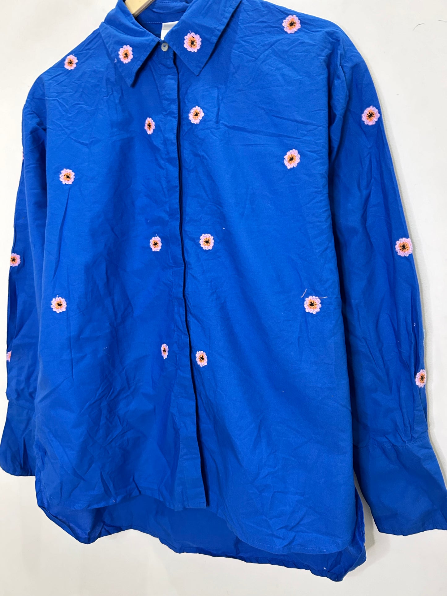 Blue Mini Floral Cotton Shirt