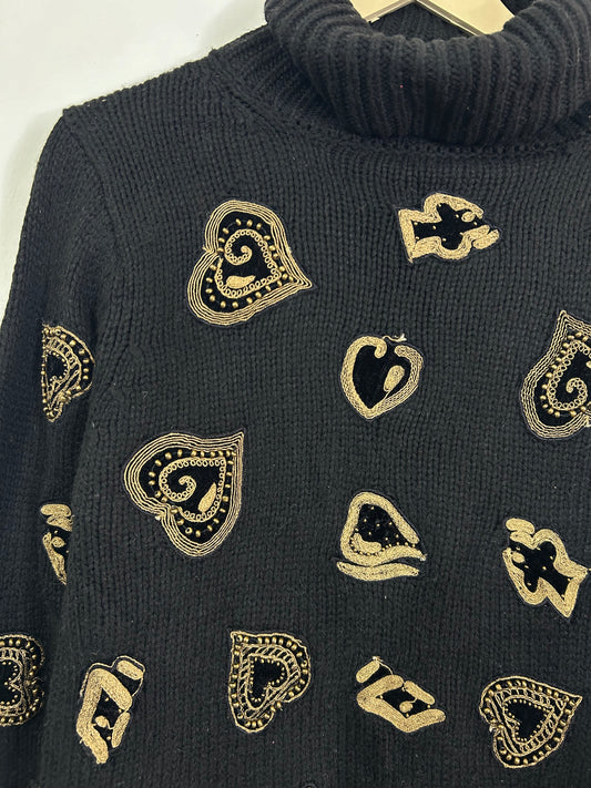 ZARA Embellished Turtleneck Sweater