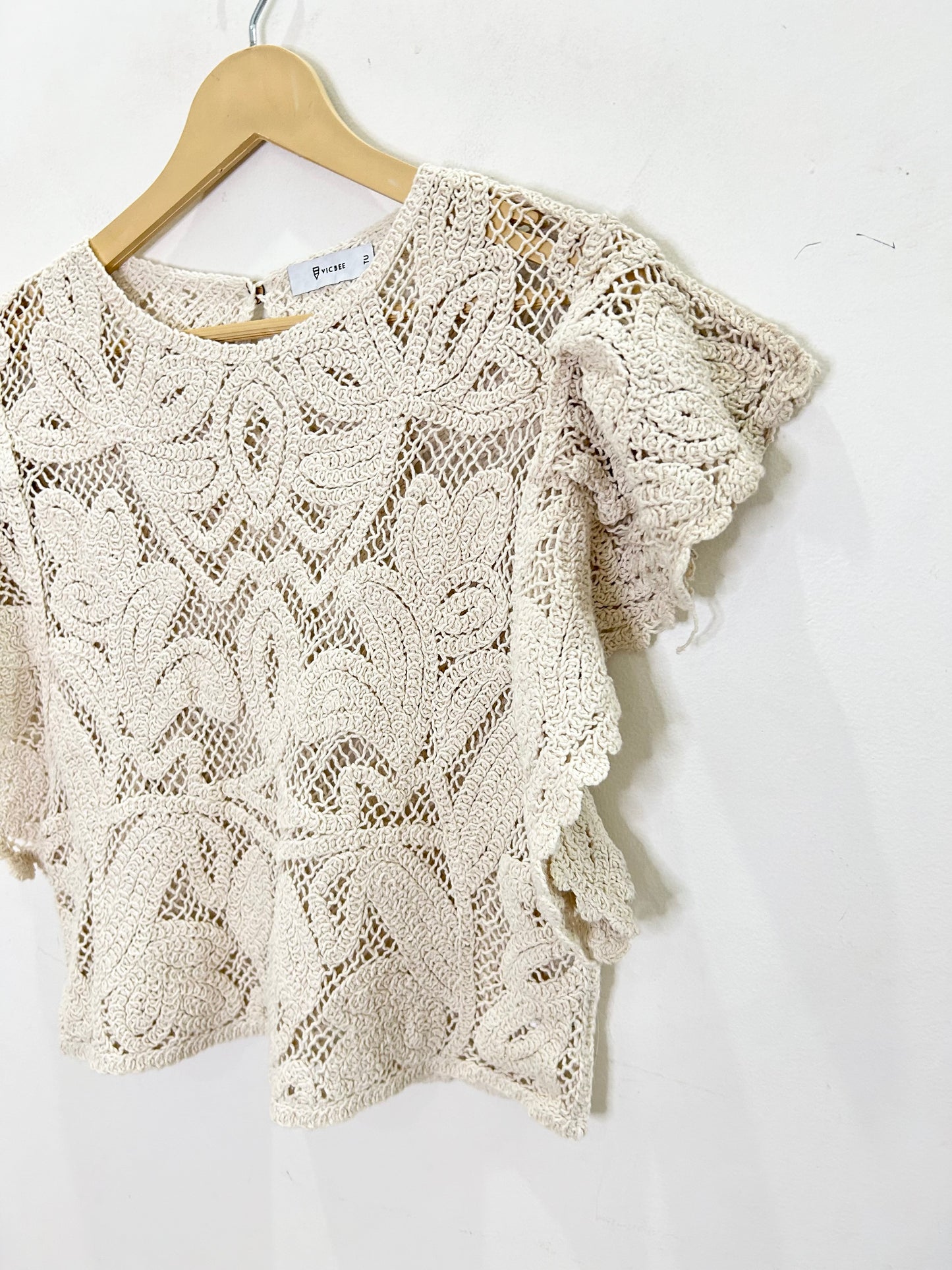 Crochet Butterfly Sleeves Top