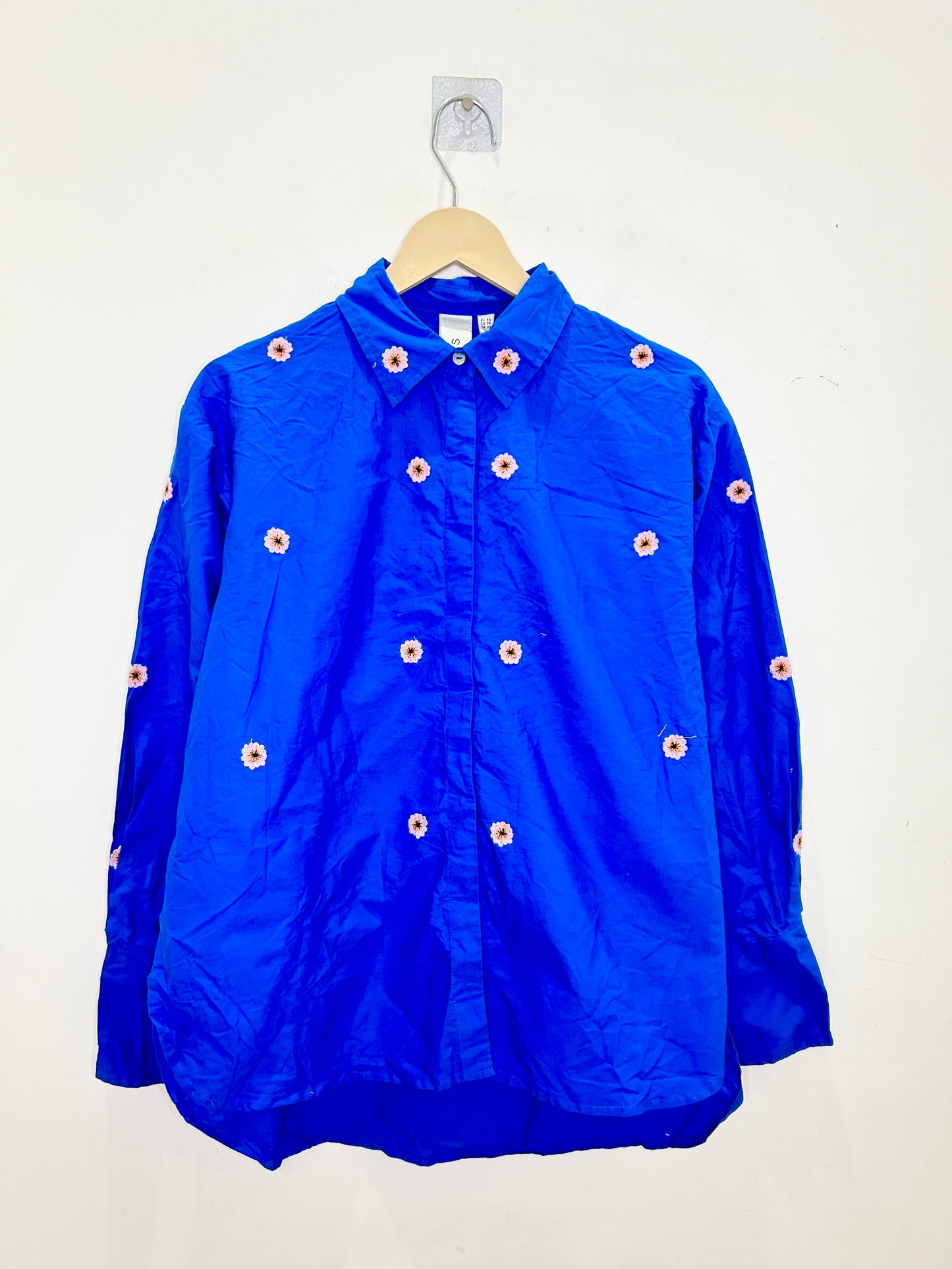 Blue Mini Floral Cotton Shirt
