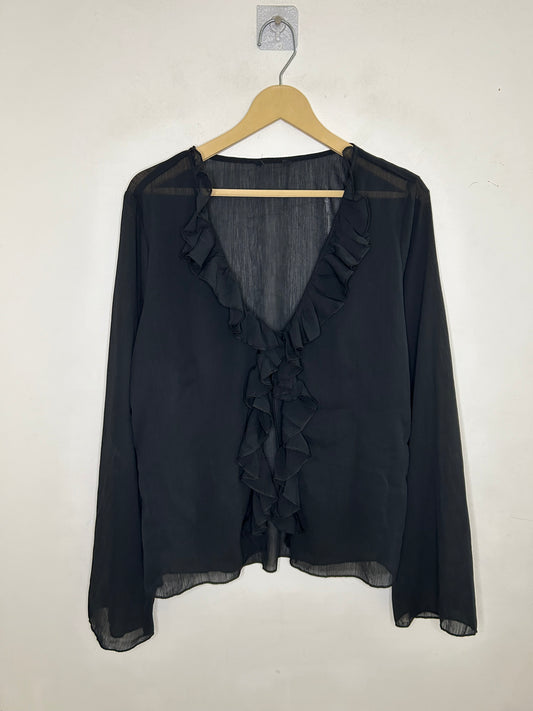 Ruffle Blouse: Bust- Till 42”