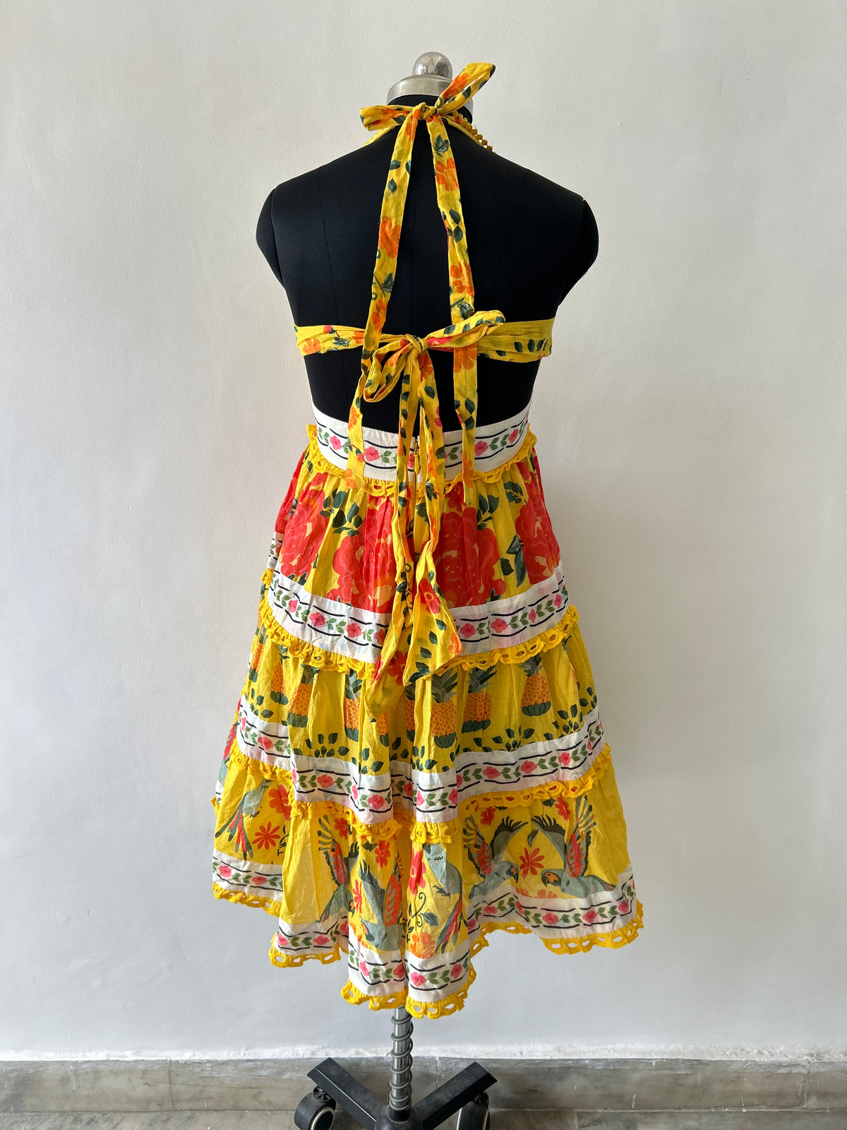 Halterneck Yellow Dress: 36”