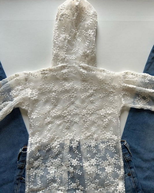 White Shrug with Cap