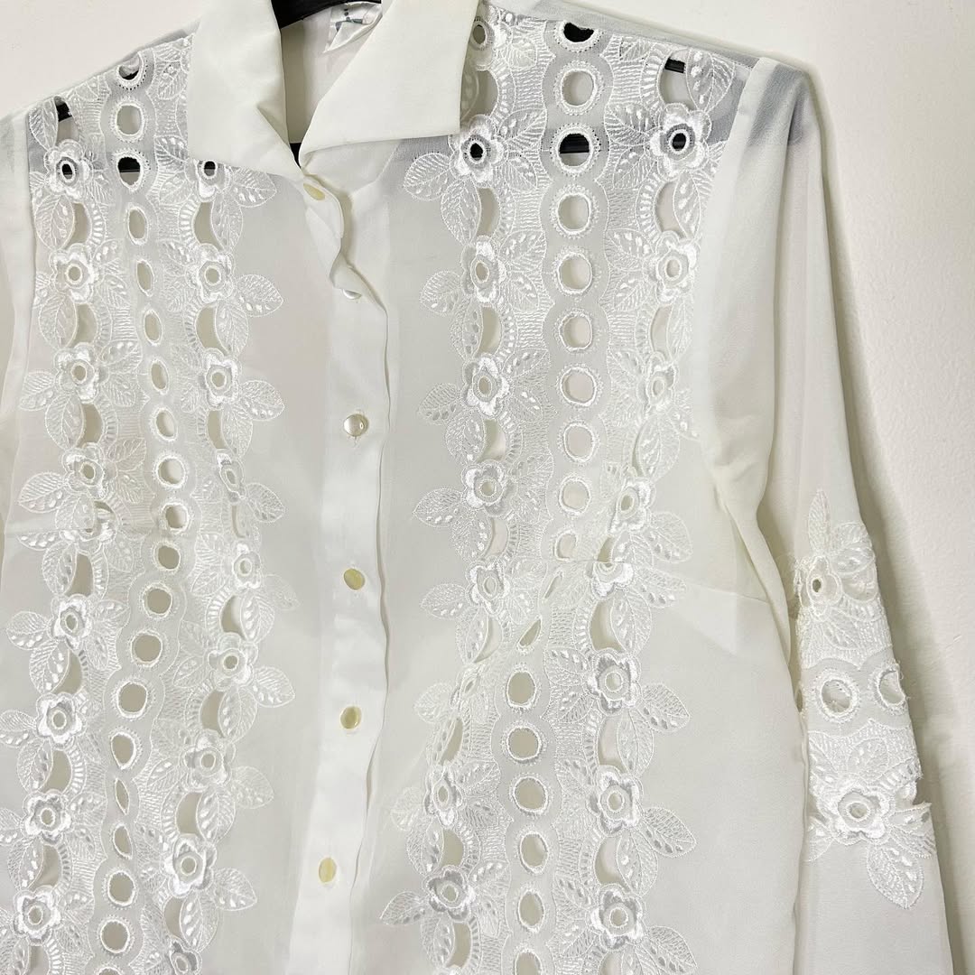 White Textured Shirt