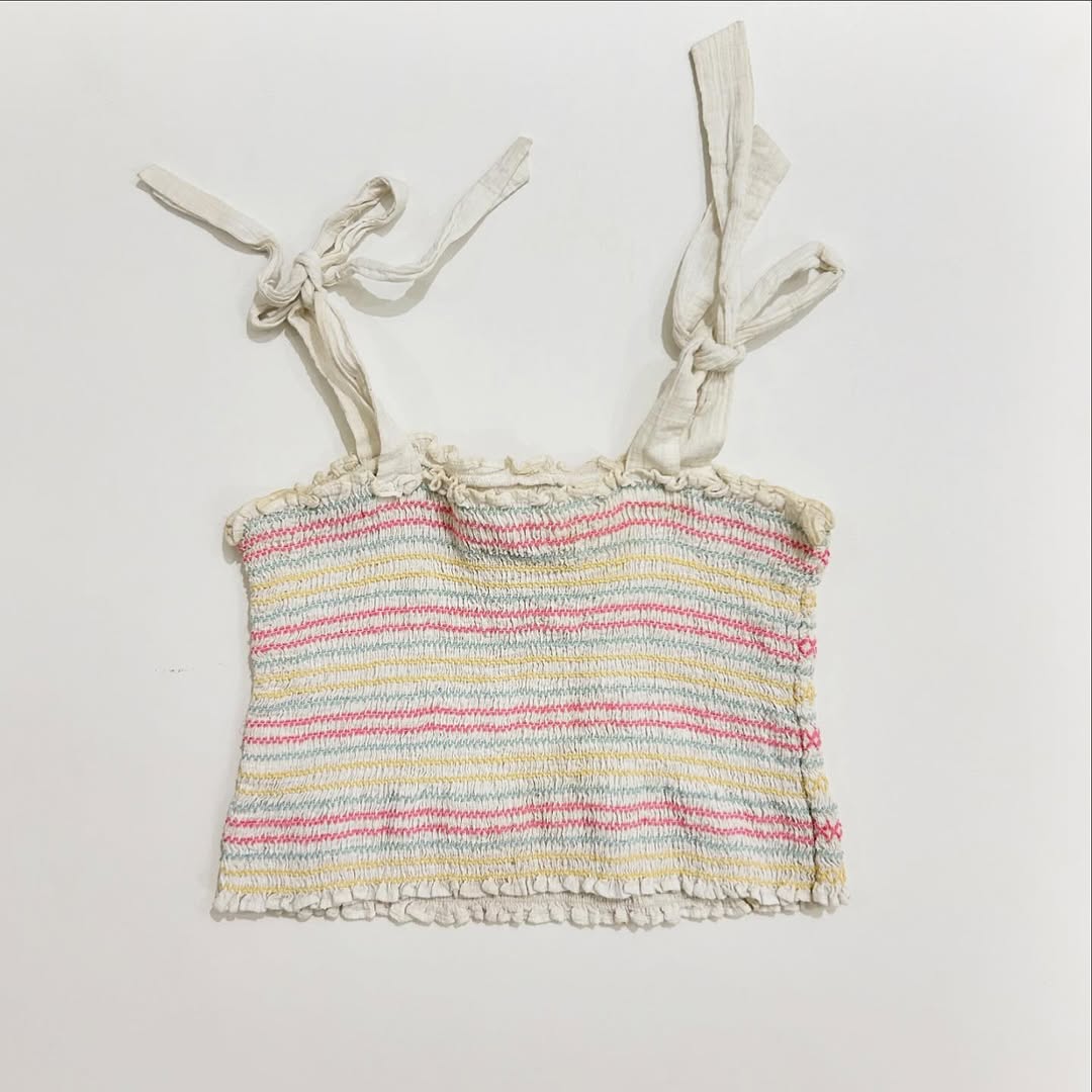 Crochet Multicolor Knot Top