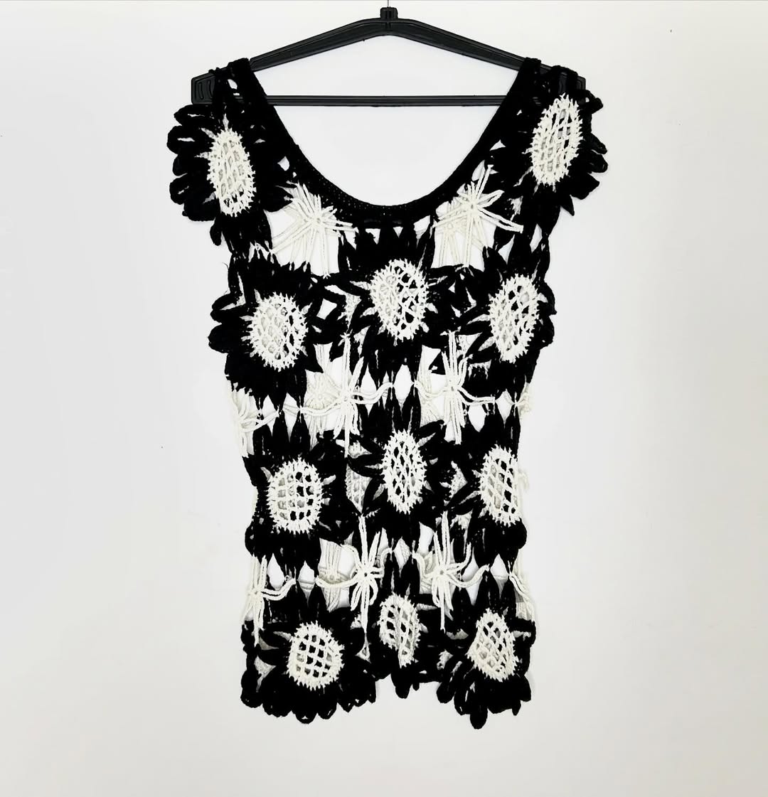 B&W Crochet Top