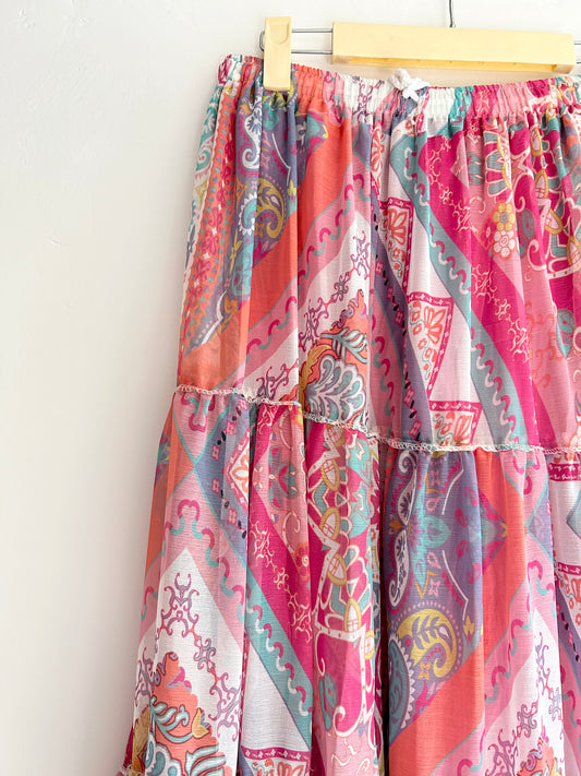 Paisley Print Skirt