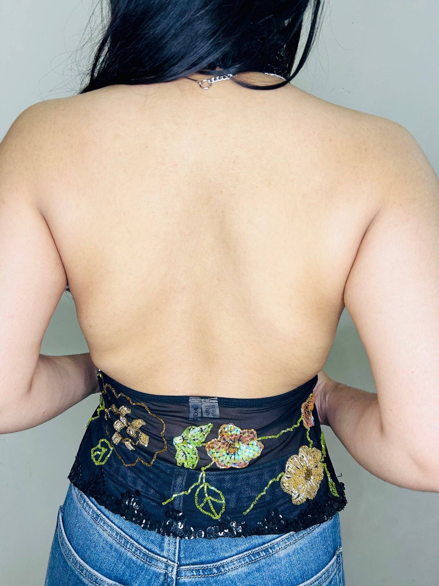 Sheer Embellished Top