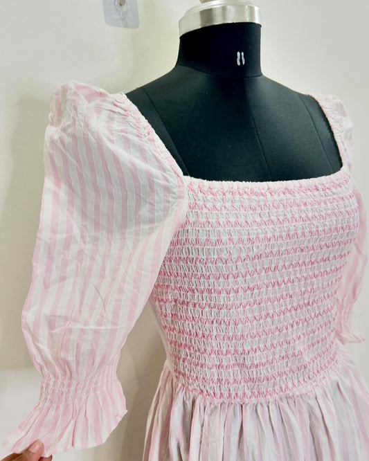Pink Ruched Dress