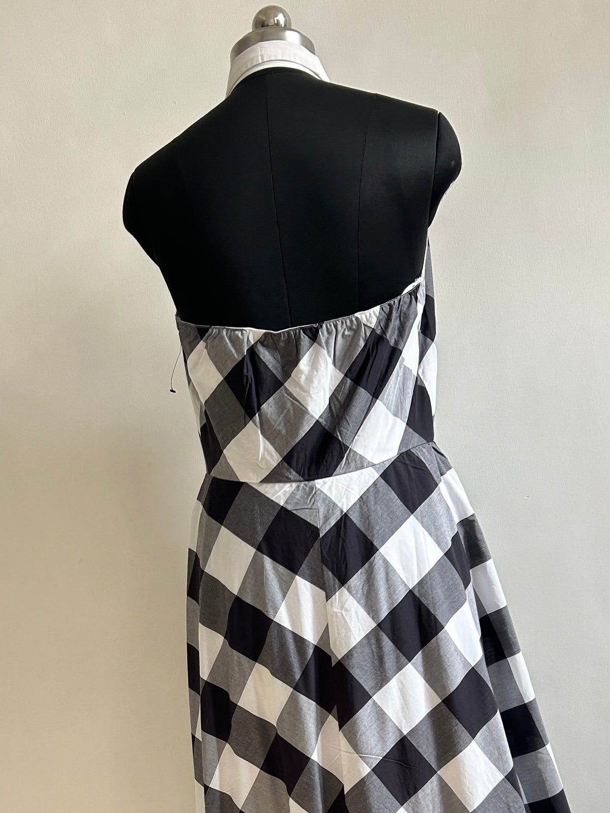 Checkered Halterneck Dress