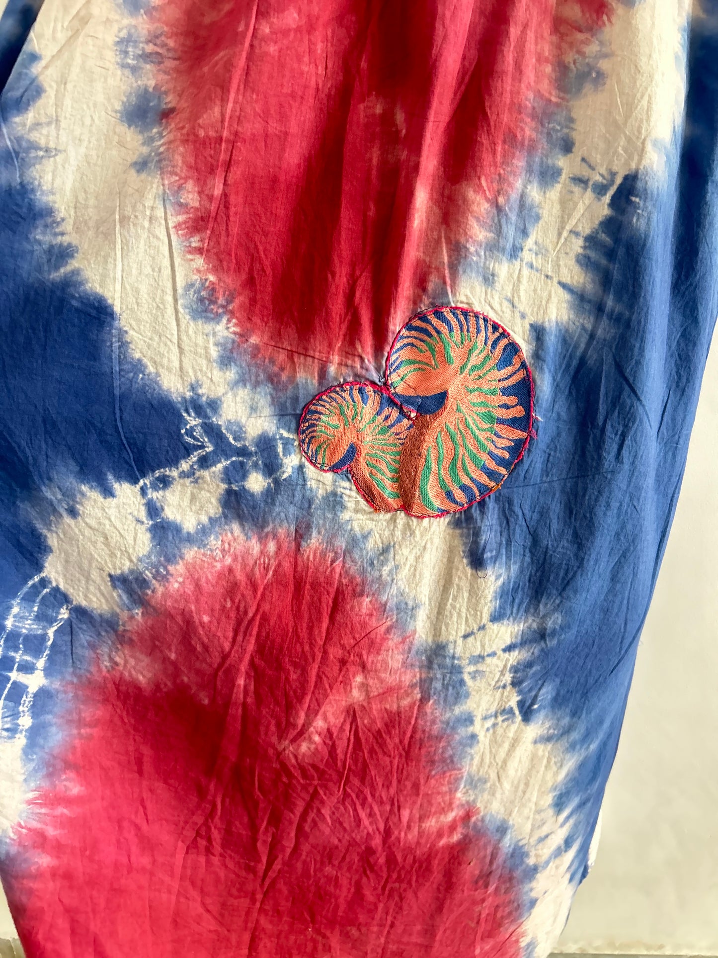 Cotton Tie & Dye Embroidered Dress