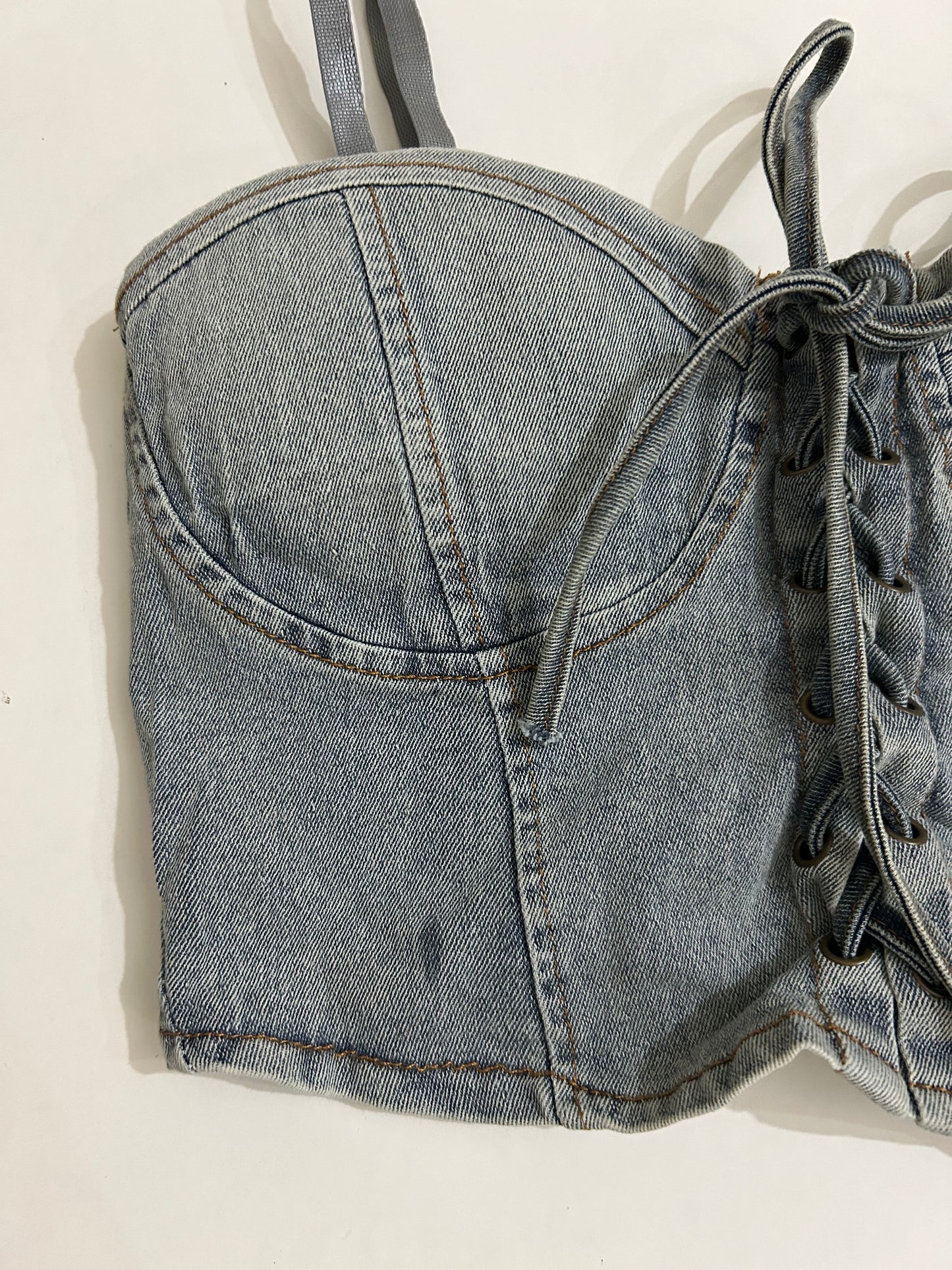 Denim Bustier Top