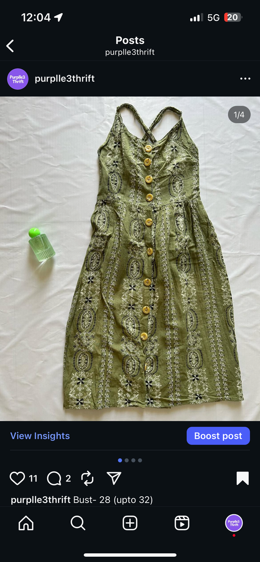 Cotton Embroidered Dress