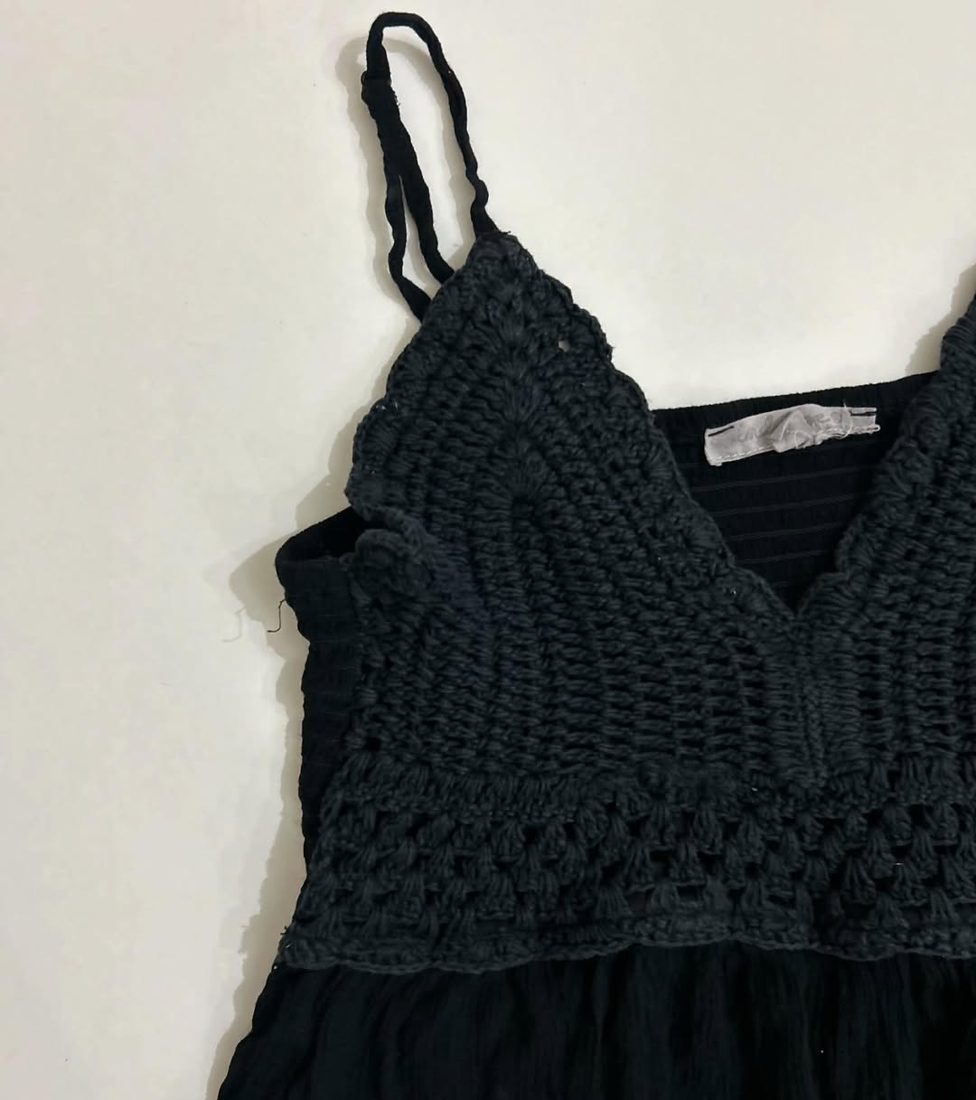 Black Crochet Top