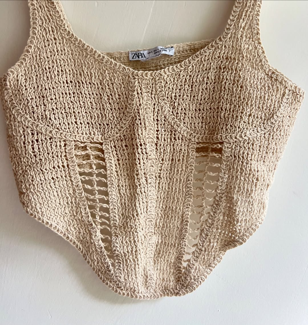 Crochet Beige Top