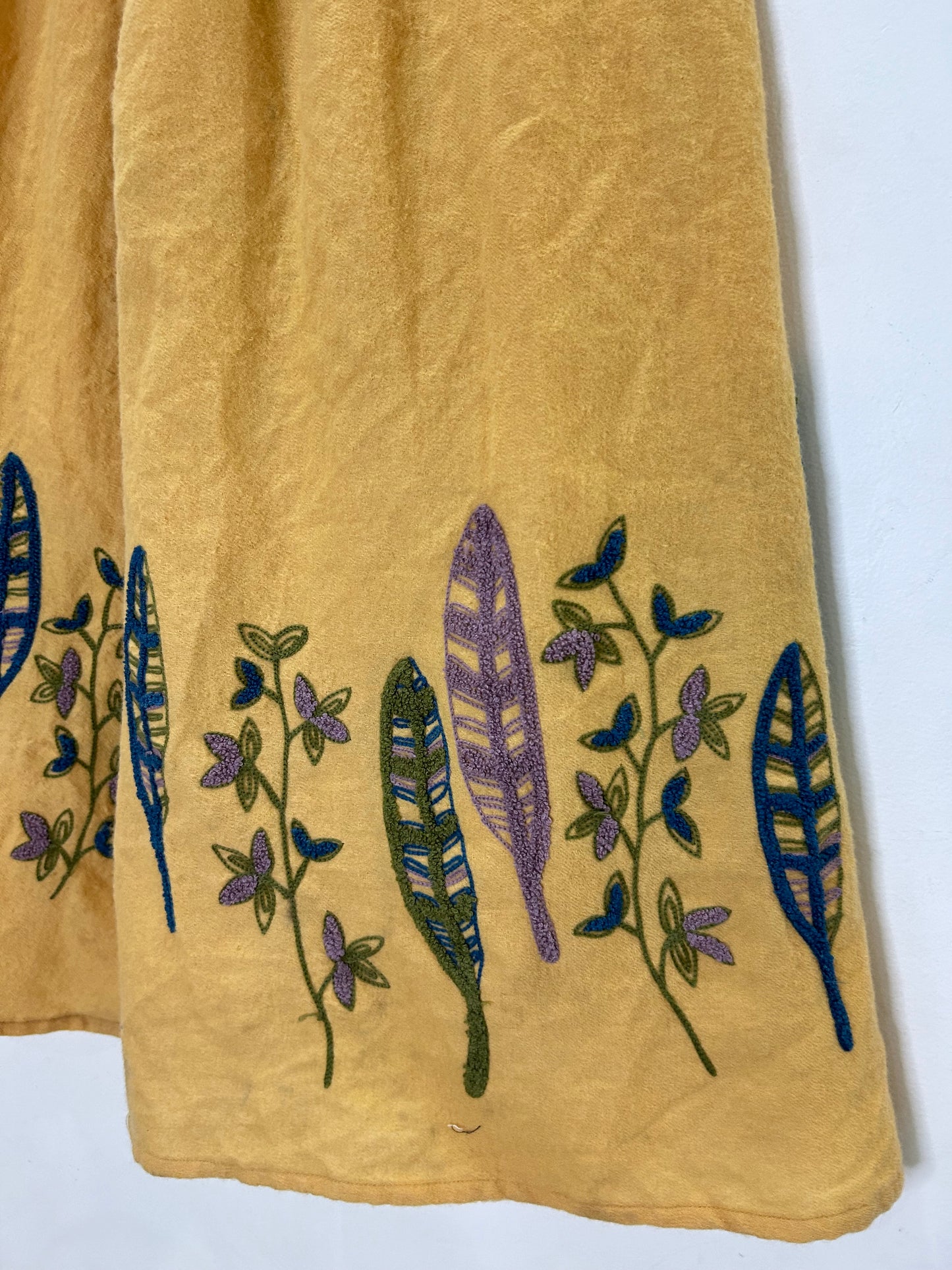Yellow Embroidered Skirt (with Pockets)