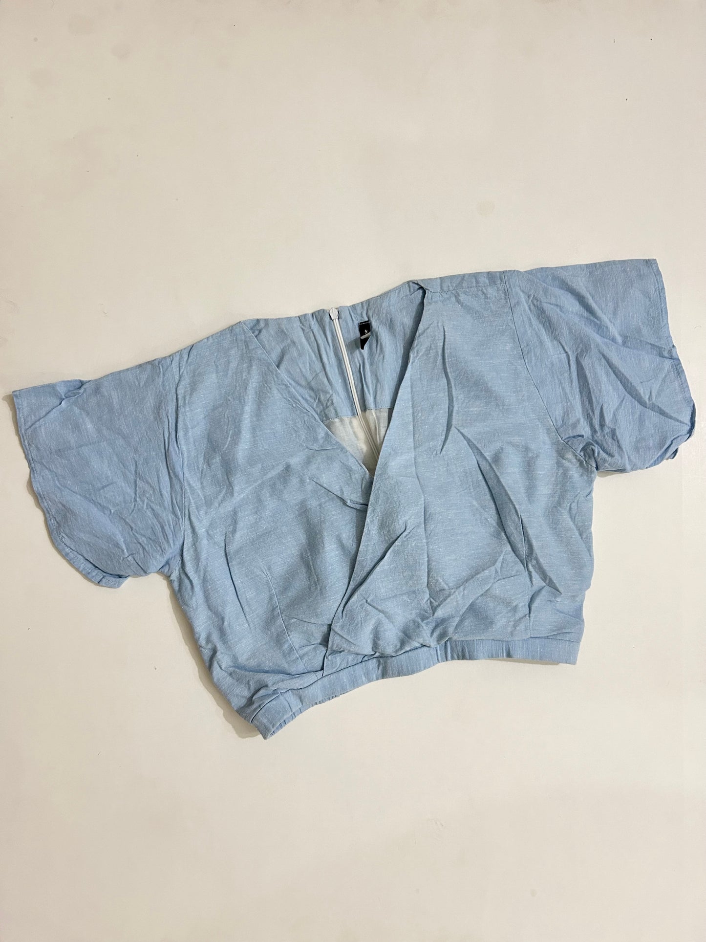 Blue Wrap Top