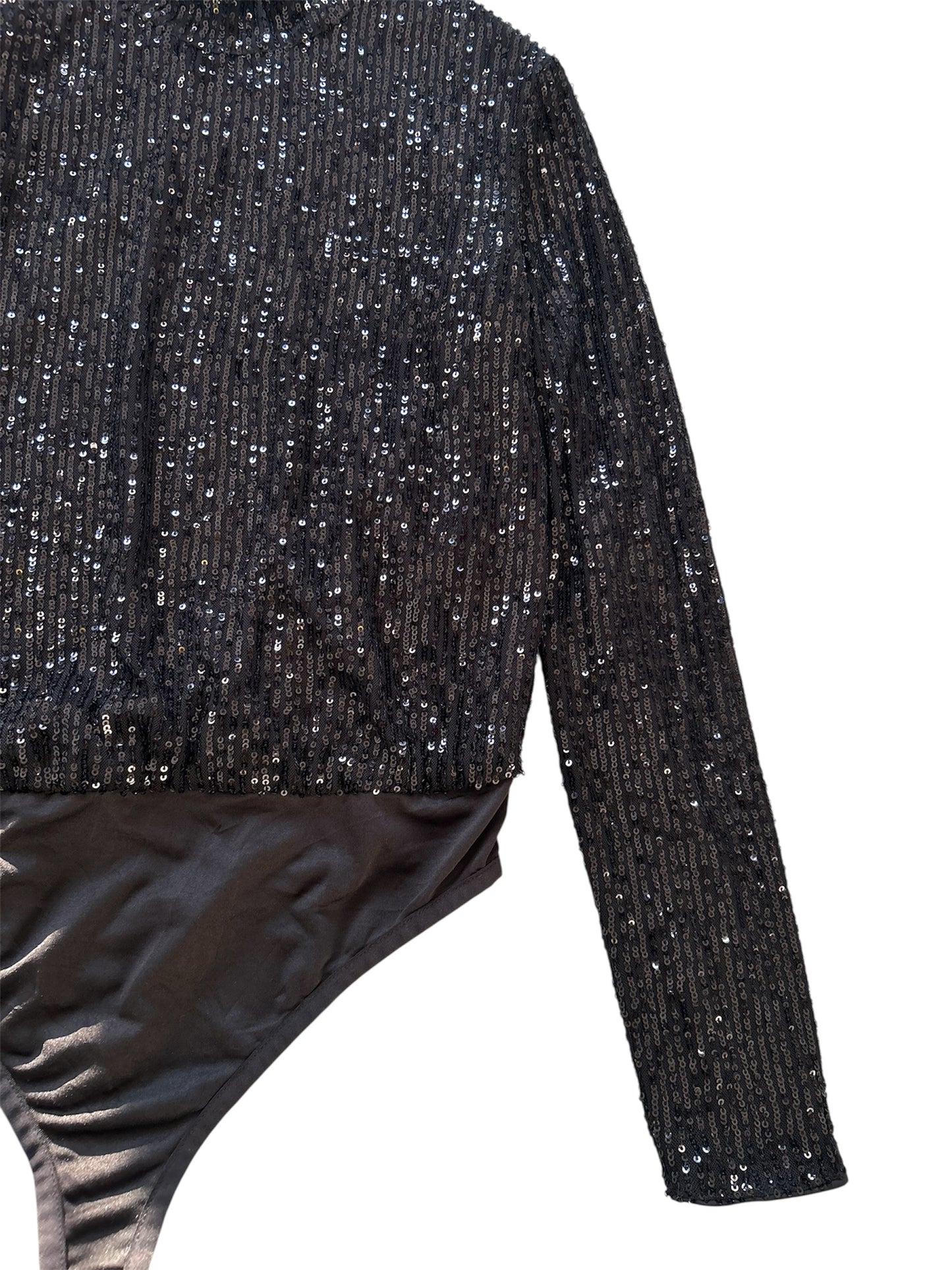 Black Sequins Bodysuit