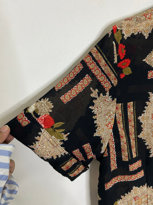 Black bouquet Shirt : Chest-42”