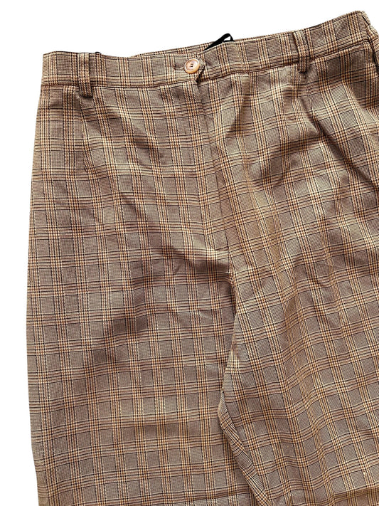 Brown Checked Pants