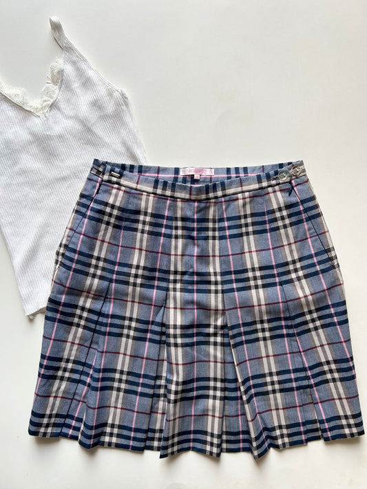 Blue Checkered Waist 30