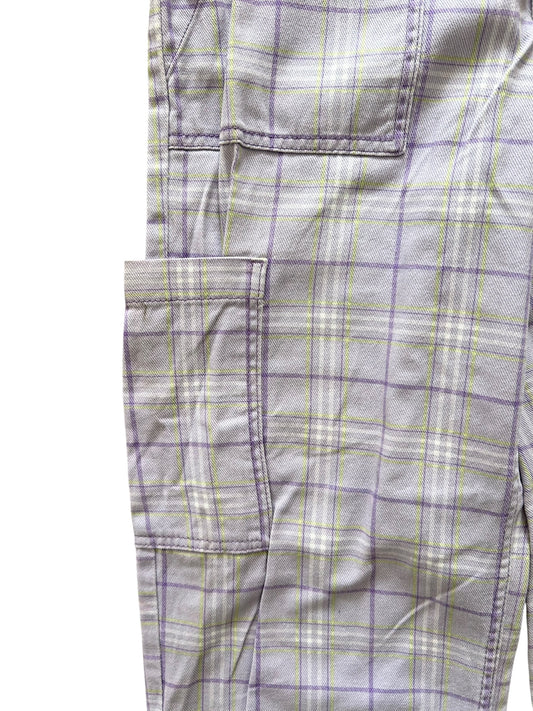 Lavender checked pants