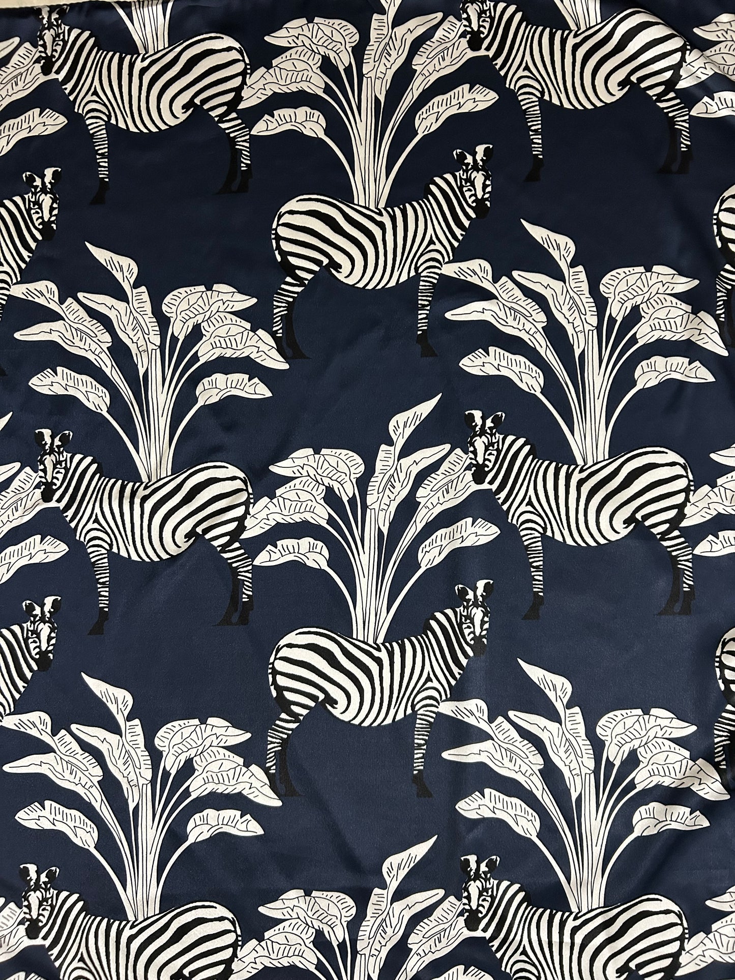 Zebra Print Scarf: 41” x 41”