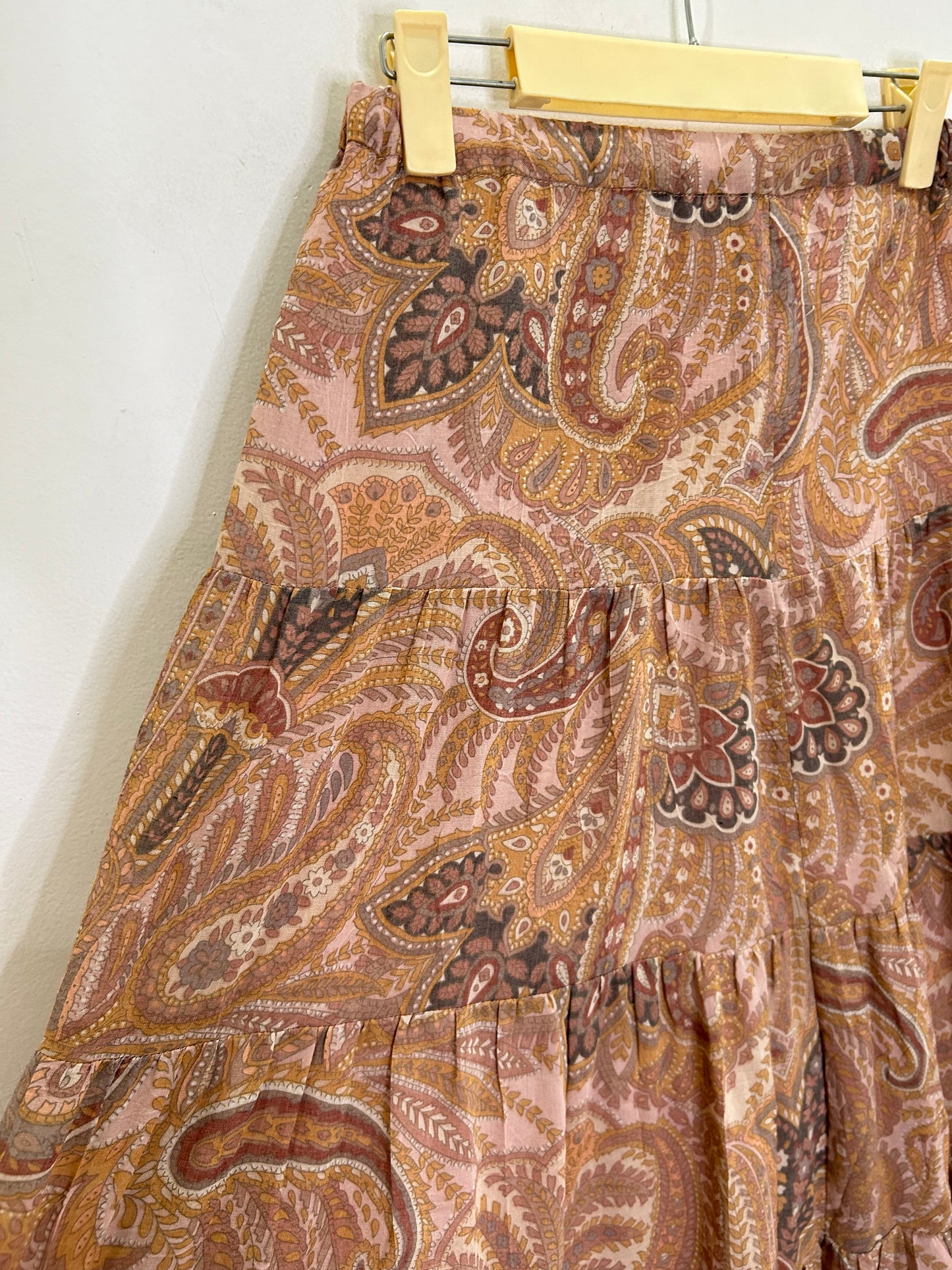 Brown Paisley Skirt