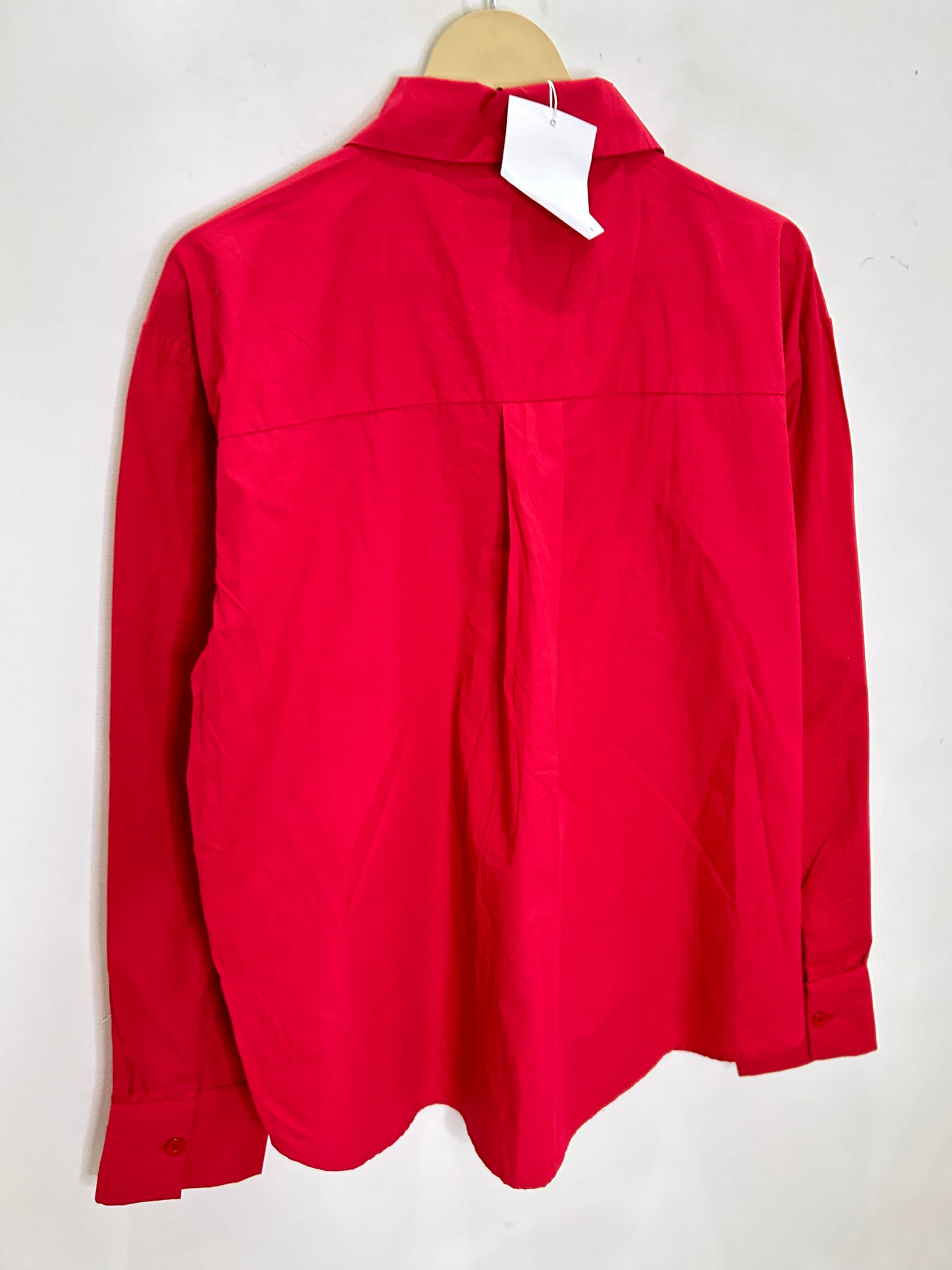 Heart Embellished Cotton Red Shirt