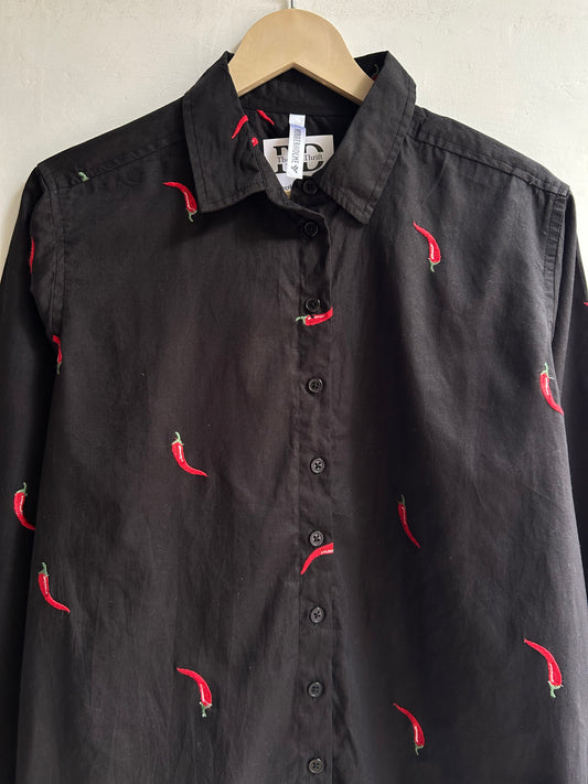 Cotton Chilli Embroidered Shirt: Chest-44”