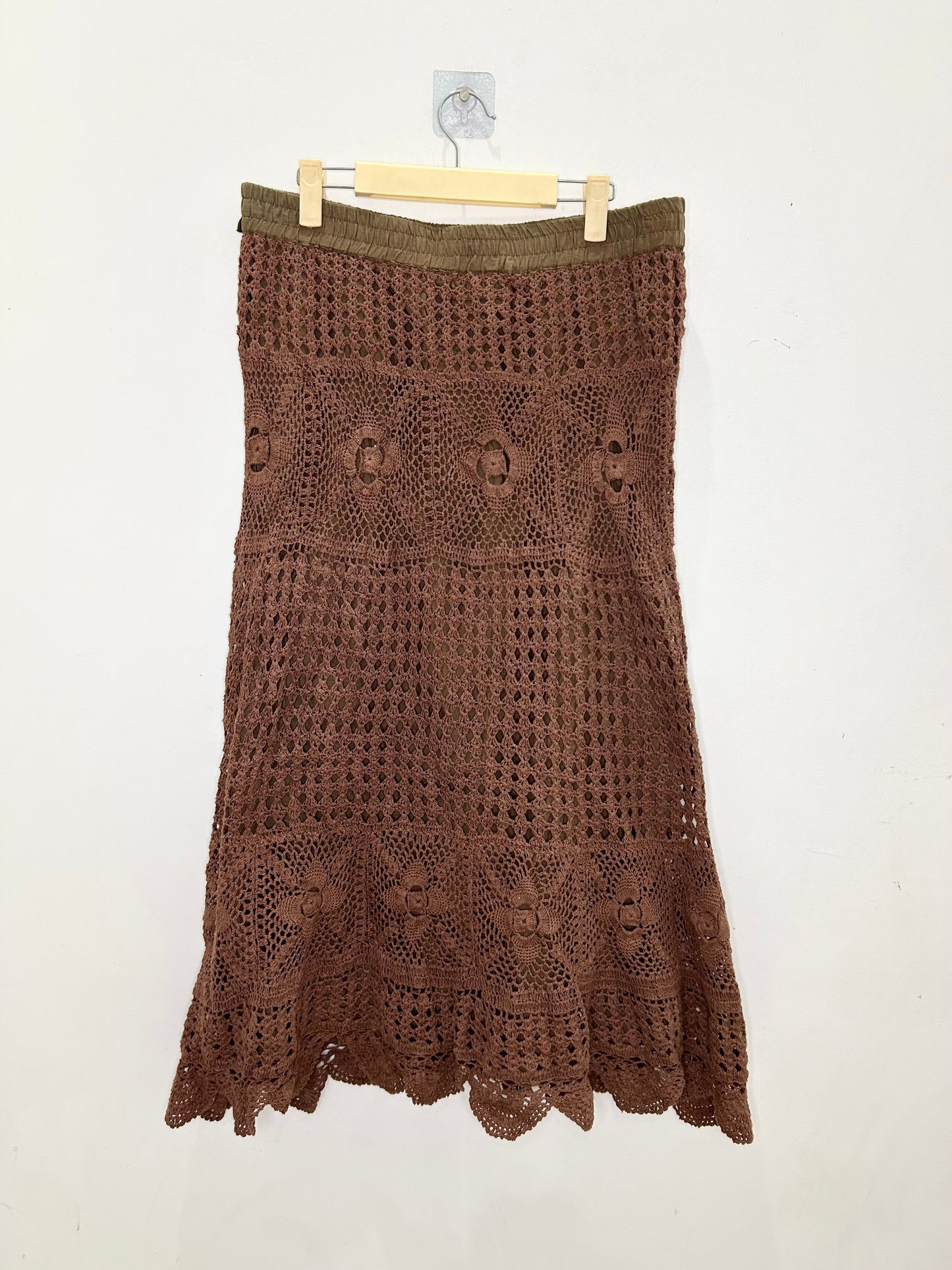 Brown Crochet Skirt