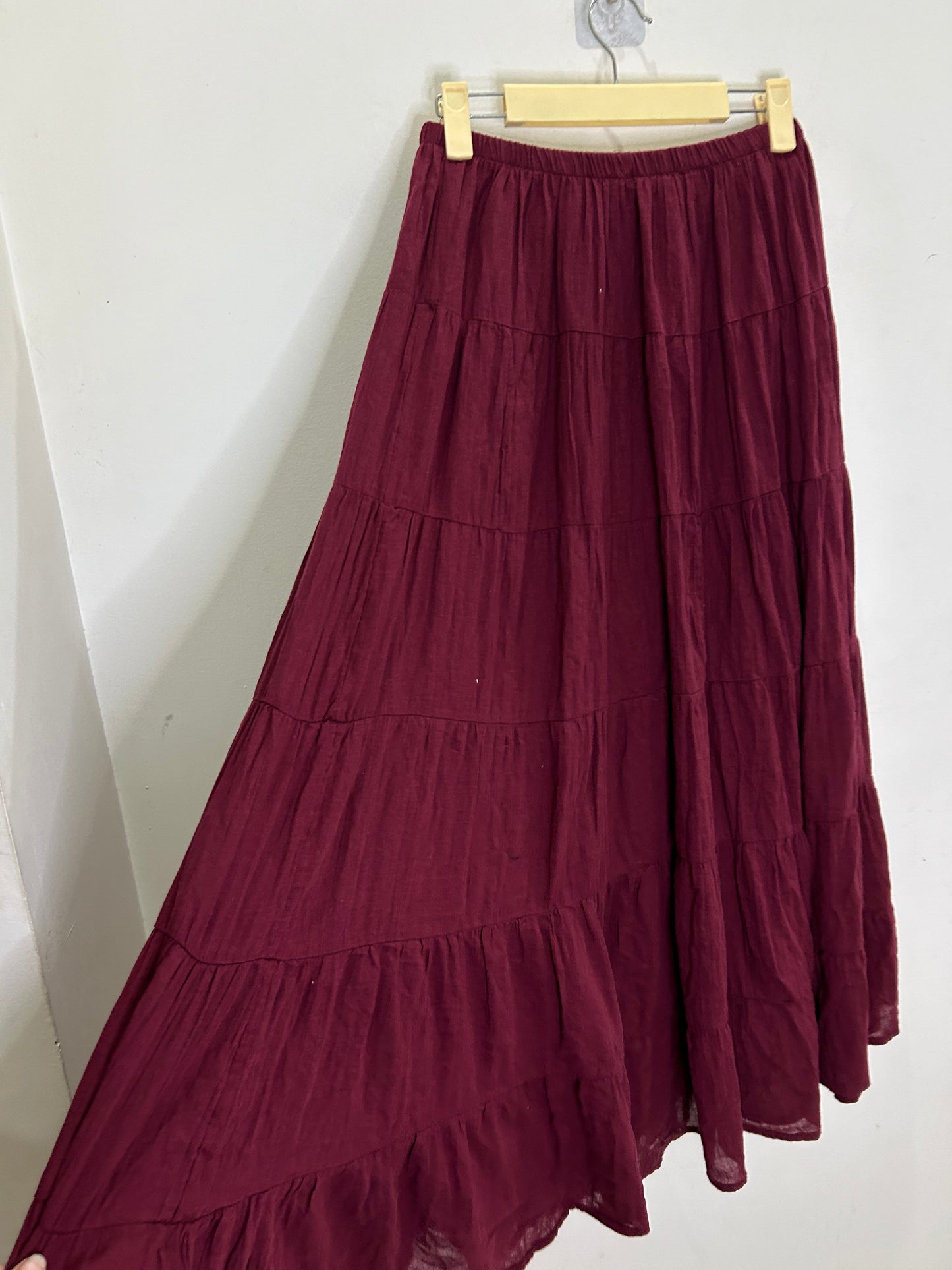 Cherry Red Cotton Skirt