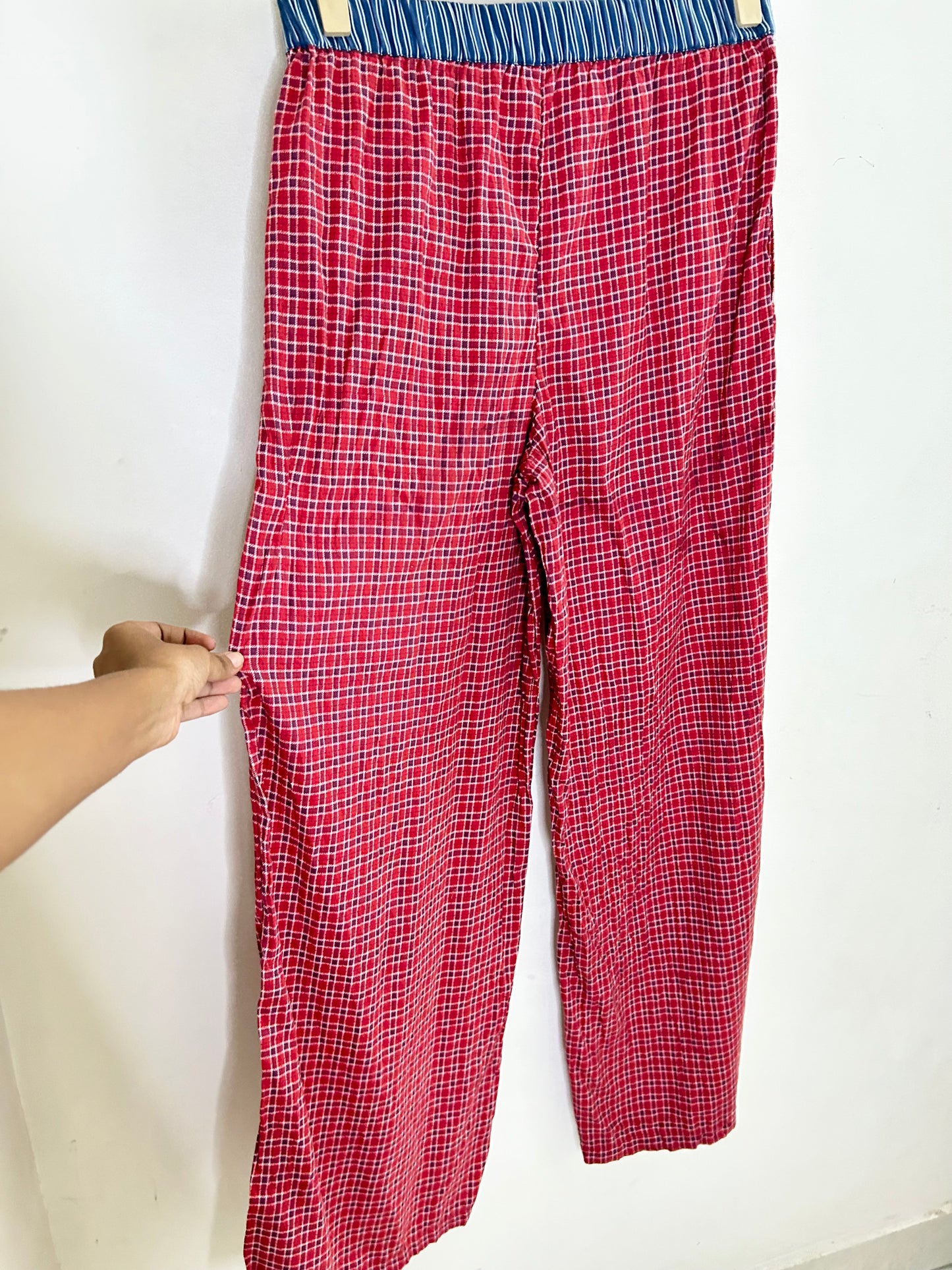 Plaid Cotton Pants (Have Pockets)