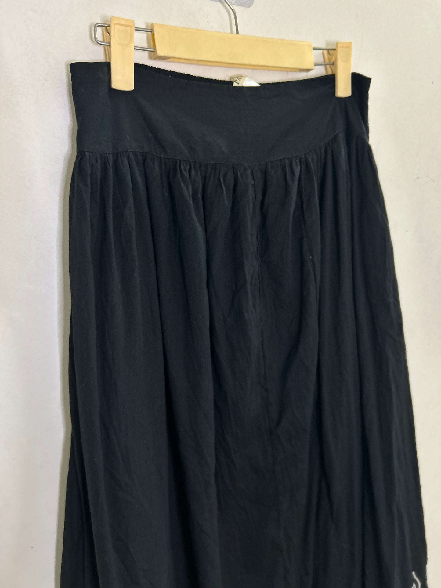 Cotton Embroidered Black Skirt