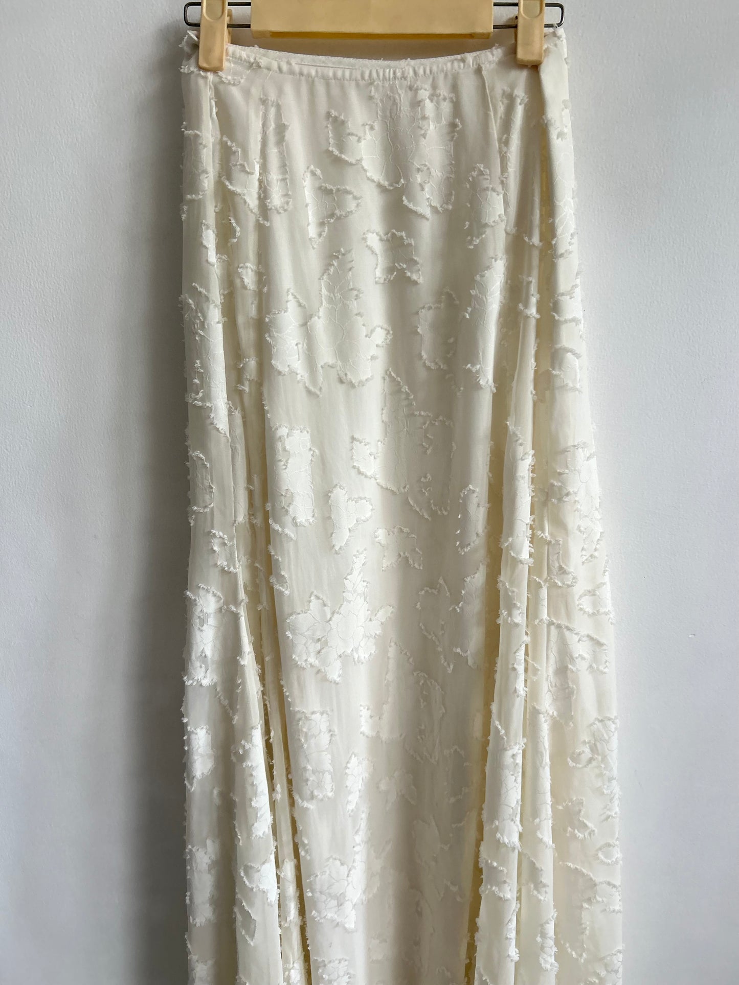 Textured White Skirt