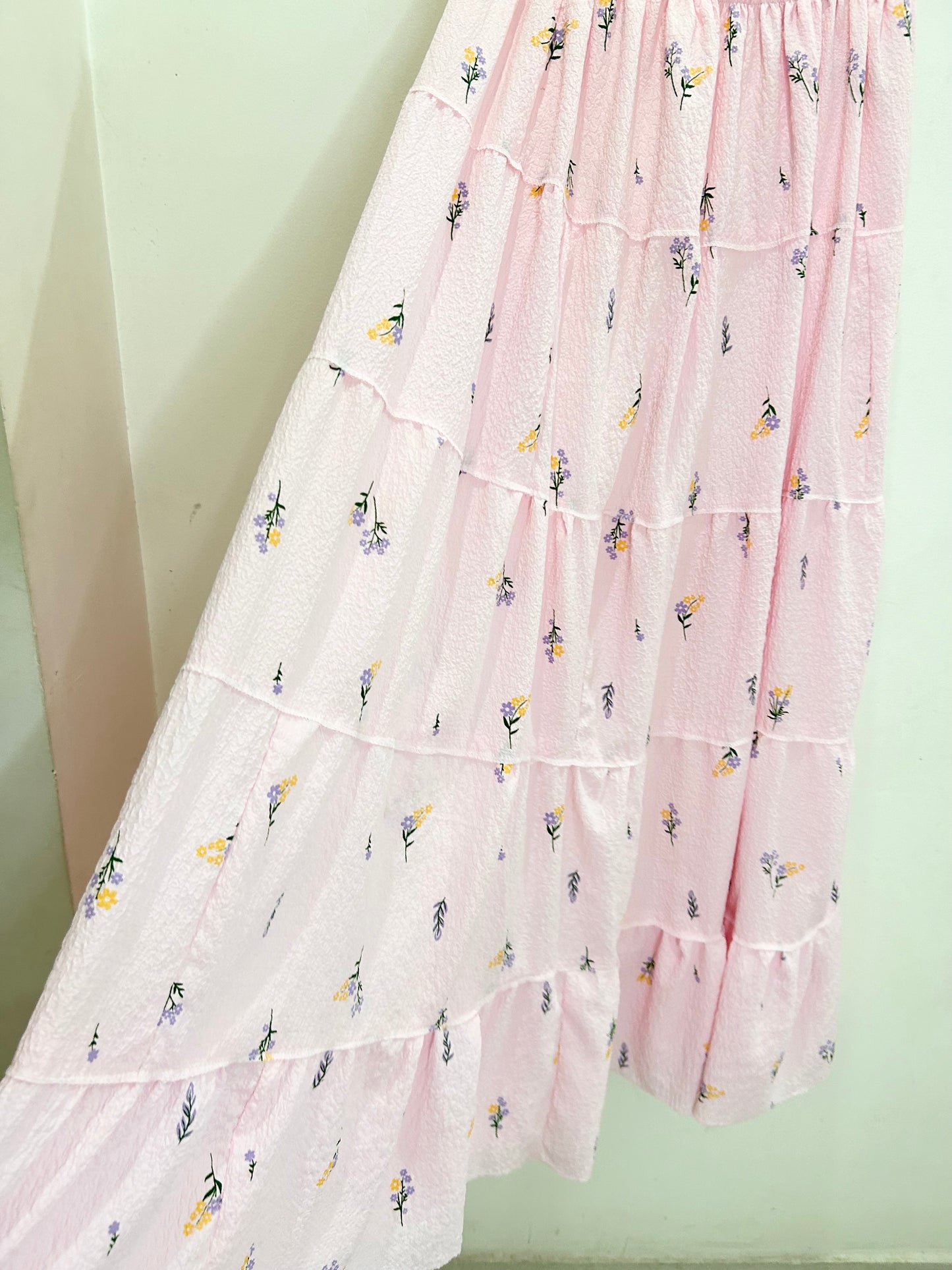 Pink Mini Floral Skirt