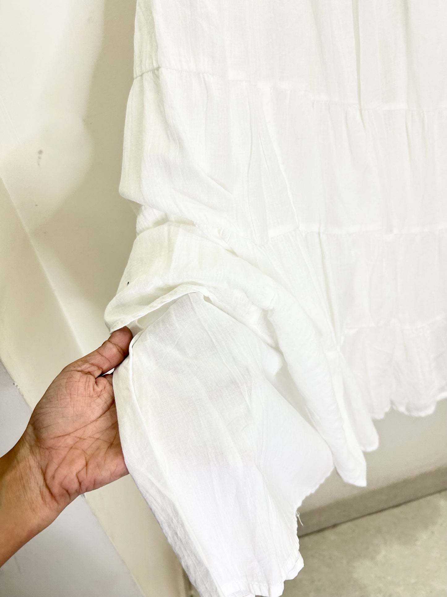 White Solid Skirt (with lining)