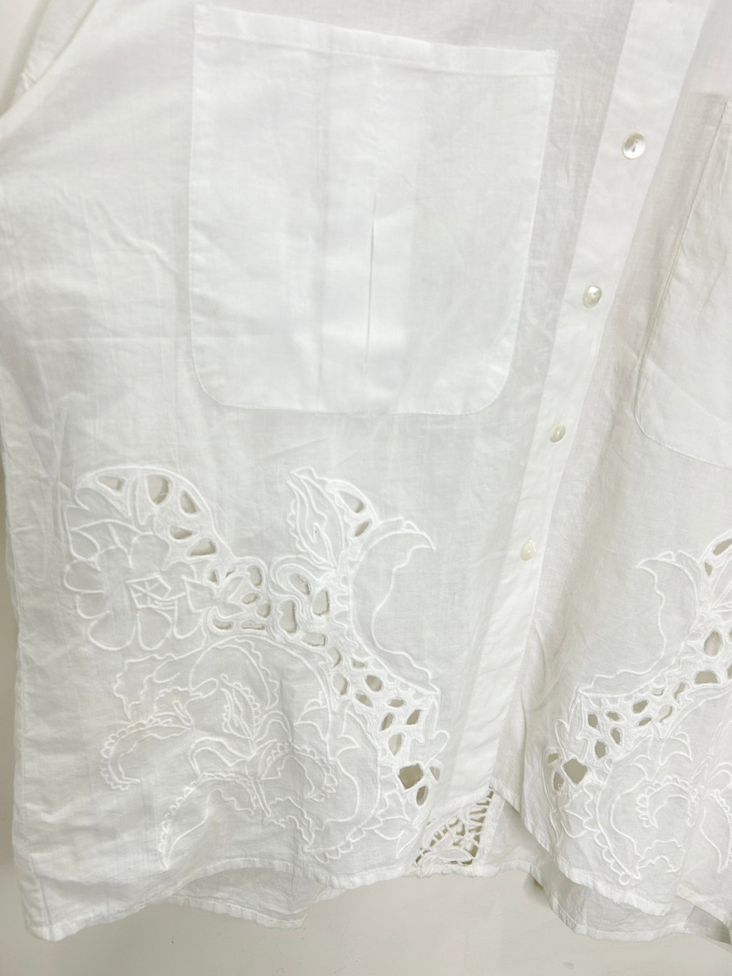 Cotton Back Cutout Shirt