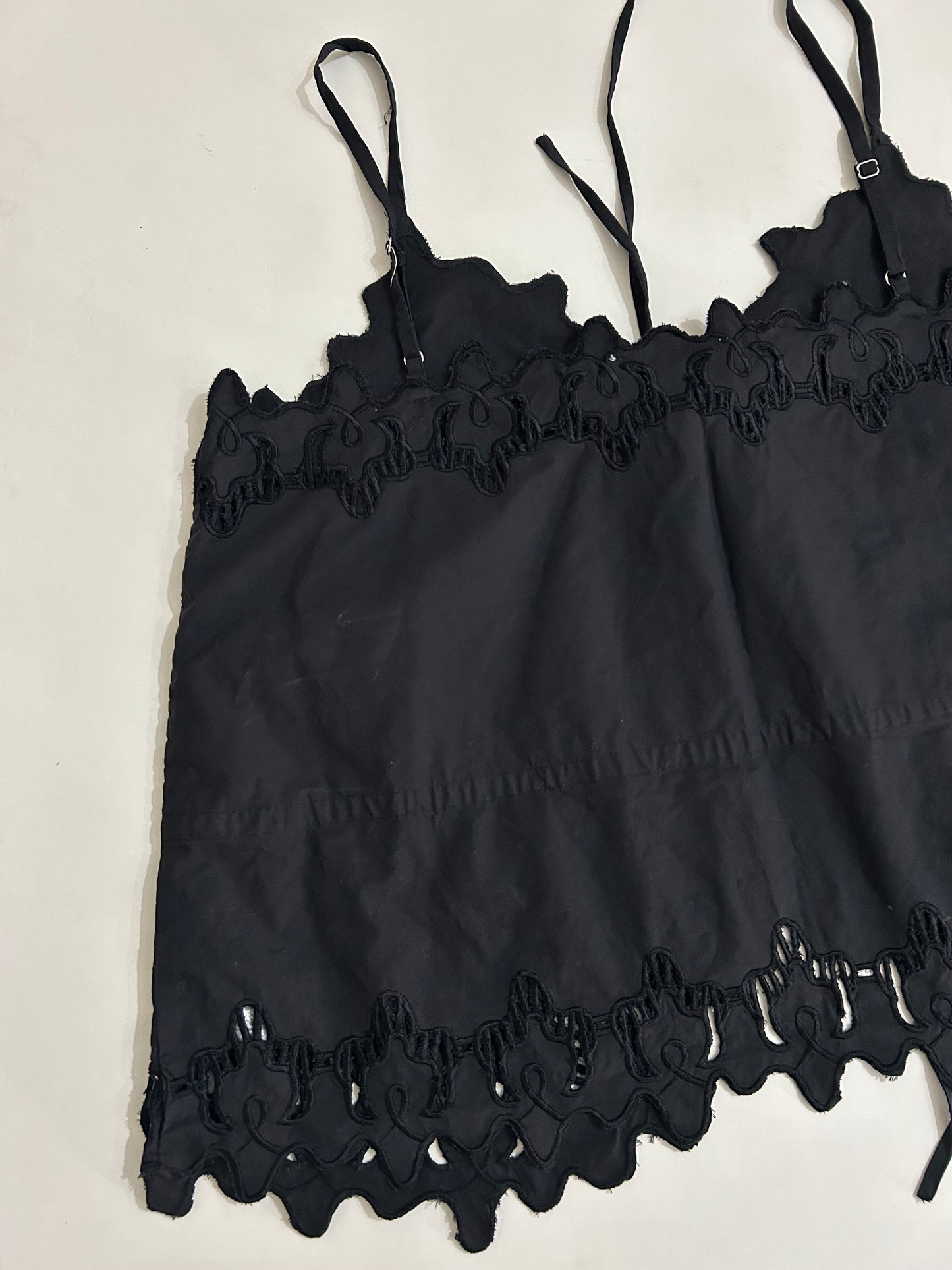 Cotton Front Knot Black Top