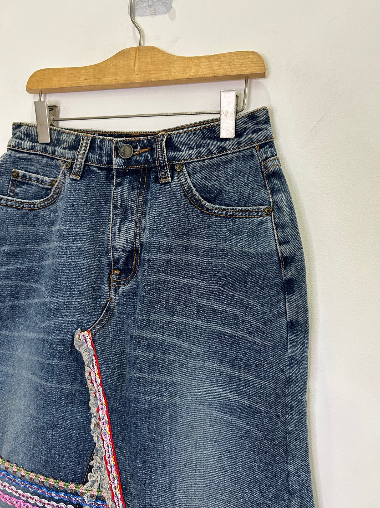 Boho Denim Skirt